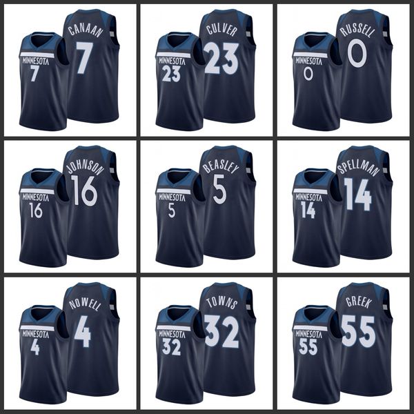 

Minnesota Timberwolves Isaiah Canaan Jimmy Butler D'Angelo Russell James Johnson Omari Spellman Men 2019-20 Association Jersey