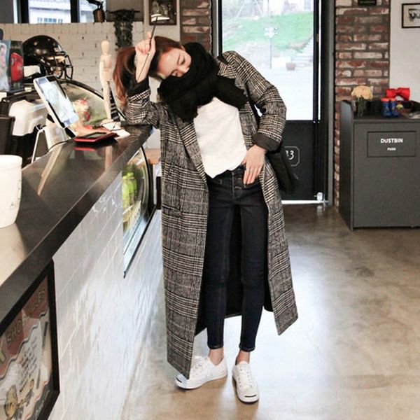lctjo 2019orean-style woolwool and thickened cocoon-shaped bird plaid 2019orean-style woolen woolwool coat slim an, Black
lctjo 2019orean-style woolwool and thickened cocoon-shaped bird plaid 2019orean-style woolen woolwool coat slim an, Black