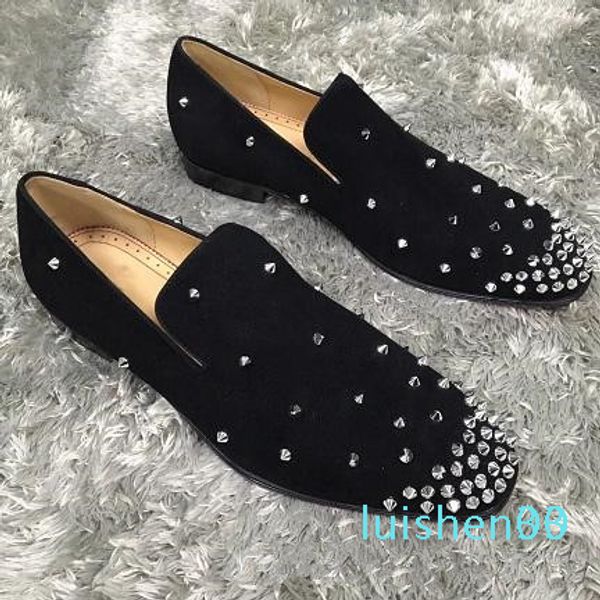 2019 elegant designer wedding party dress spikes red bottom loafers shoes mens shiny mocassin business casual oxford walking shoes 38-46 l03, Black
2019 elegant designer wedding party dress spikes red bottom loafers shoes mens shiny mocassin business casual oxford walking shoes 38-46 l03, Black
