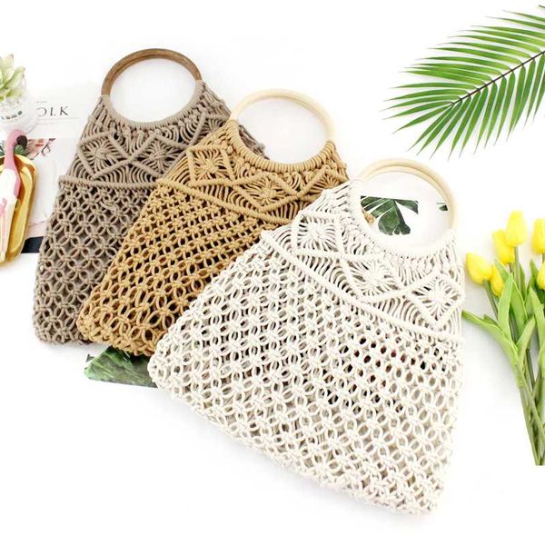 new type of cotton rope hollow net pocket handbag straw knitting bag small fresh knitting lady bag beach without lining
new type of cotton rope hollow net pocket handbag straw knitting bag small fresh knitting lady bag beach without lining