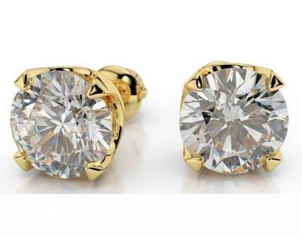 1 ct solitaire enhanced simulation diamond stud earrings round cut d si1 14k yellow gold, Golden;silver
1 ct solitaire enhanced simulation diamond stud earrings round cut d si1 14k yellow gold, Golden;silver