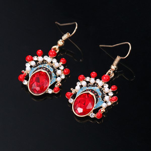 retro long beijing opera masks earrings personality network red diamond ethnic wind style earrings, Golden;silver
retro long beijing opera masks earrings personality network red diamond ethnic wind style earrings, Golden;silver