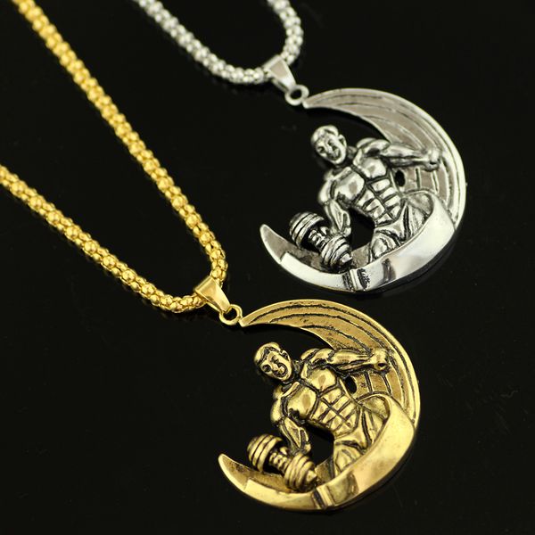 muscle fitness weightlifting moon hip hop necklace fashion male collar sweater chain bar party gift for hip-hop lovers jewelry, Silver
muscle fitness weightlifting moon hip hop necklace fashion male collar sweater chain bar party gift for hip-hop lovers jewelry, Silver
