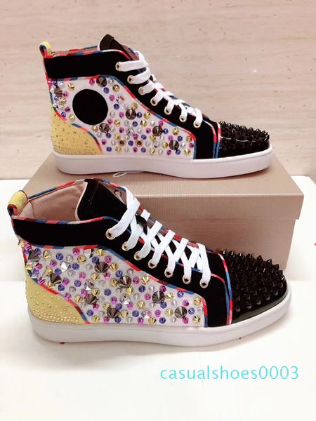 original vogue new graffiti red bottom sneakers for men women luxury designer golden studded spikes flat mens casual trainers lllc03, Black
original vogue new graffiti red bottom sneakers for men women luxury designer golden studded spikes flat mens casual trainers lllc03, Black