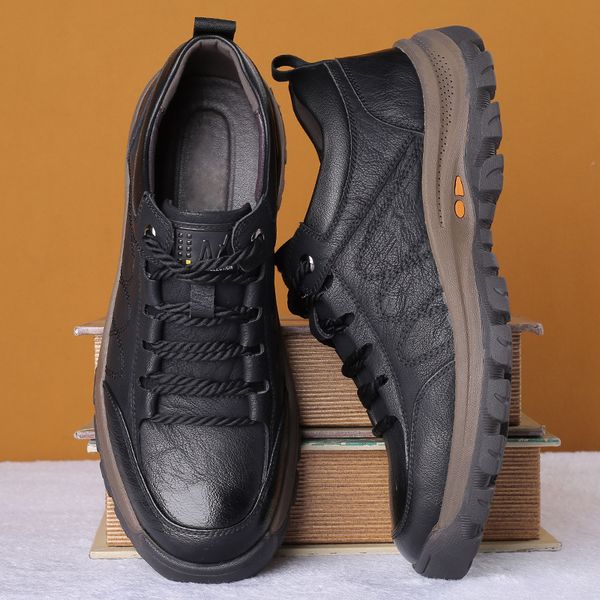 brand new men casual shoes spring split leather thick buttom wear-resistant shoes british style men's fashion sneaker shoe, Black
brand new men casual shoes spring split leather thick buttom wear-resistant shoes british style men's fashion sneaker shoe, Black