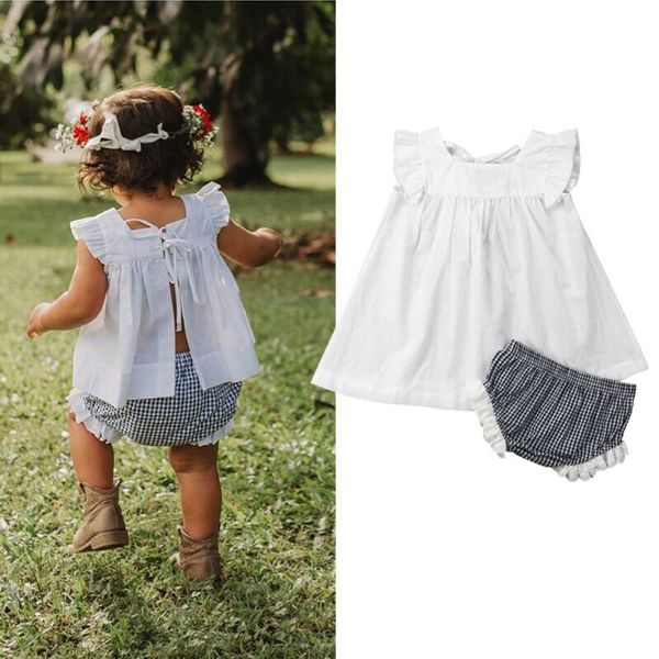 clothing sets est style princess toddler baby girls outfit casual white sleeveless ruffles +plaid shorts 2pcs clothes set
clothing sets est style princess toddler baby girls outfit casual white sleeveless ruffles +plaid shorts 2pcs clothes set