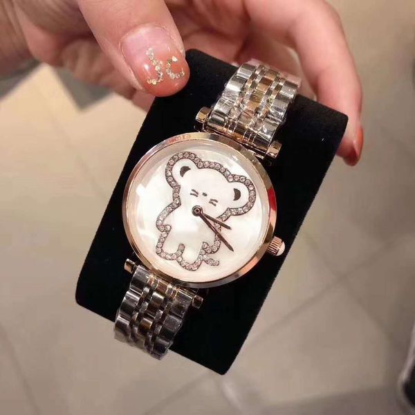 2020 two needle series luxury mens watches little bear dial quartz watch designer watches arma brand steel strap ladies fashion accessories, Slivery;brown
2020 two needle series luxury mens watches little bear dial quartz watch designer watches arma brand steel strap ladies fashion accessories, Slivery;brown