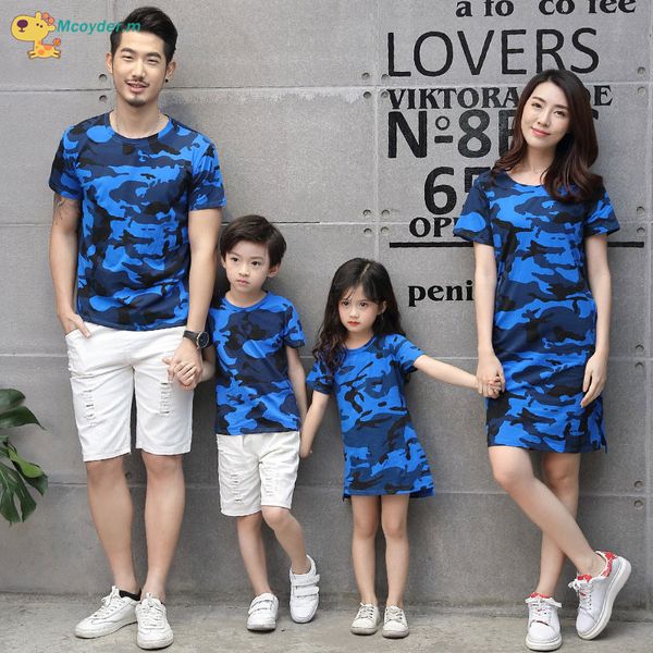 summer family clothes matching mother daughter camouflage dress son father camouflage cotton t-shirts family clothing, Blue
summer family clothes matching mother daughter camouflage dress son father camouflage cotton t-shirts family clothing, Blue
