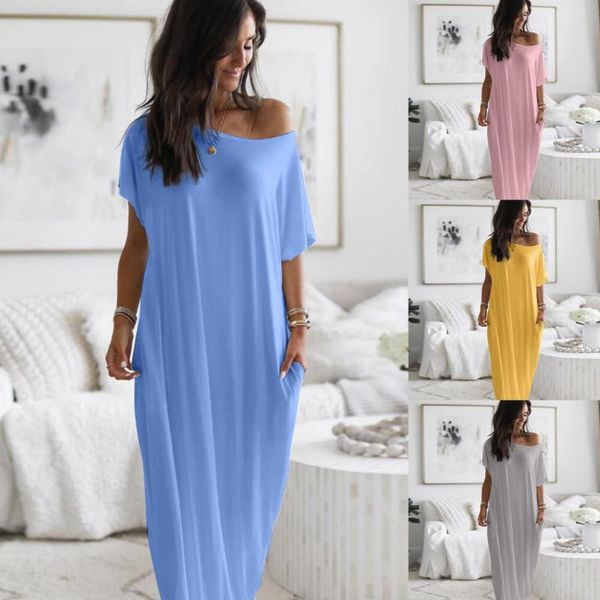 women's swimwear boho beach dress skin-friendly breathable in summer loose daily short sleeve pocket casual inclined shoulder maxi, White;black
women's swimwear boho beach dress skin-friendly breathable in summer loose daily short sleeve pocket casual inclined shoulder maxi, White;black