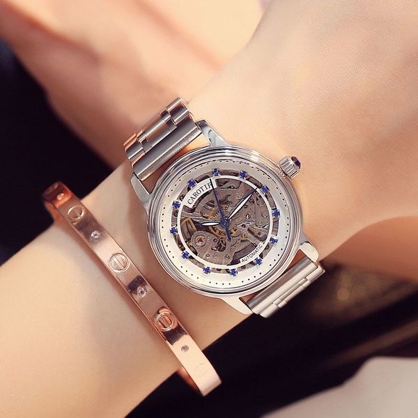 selling mesh belt watch fashion trend mechanical watch womens watch automatic hollow stainless steel waterproof luminous, Slivery;brown
selling mesh belt watch fashion trend mechanical watch womens watch automatic hollow stainless steel waterproof luminous, Slivery;brown