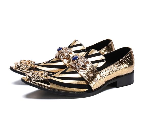 2020 fashion genuine leather wedding shoes glitters mens pointed toe bling bling casual dress shoes gold oxford shoes, Black
2020 fashion genuine leather wedding shoes glitters mens pointed toe bling bling casual dress shoes gold oxford shoes, Black