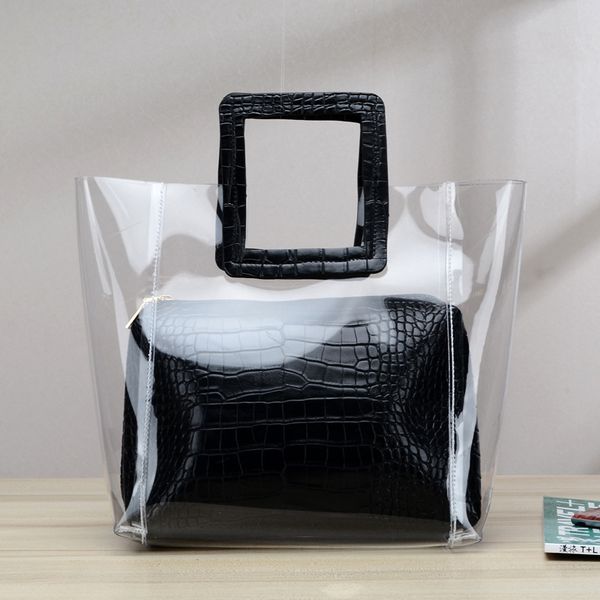 large capacity handbag women transparent bag fashion pvc composite bag clutch purse 2020 summer casual shoulder messenger bag
large capacity handbag women transparent bag fashion pvc composite bag clutch purse 2020 summer casual shoulder messenger bag