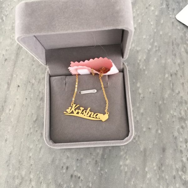 women handmade custom jewelry fashion name pendant necklaces heart style choker necklace stainless steel chain bridesmaid, Silver
women handmade custom jewelry fashion name pendant necklaces heart style choker necklace stainless steel chain bridesmaid, Silver