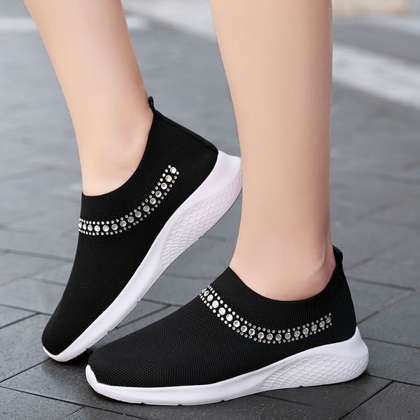 women shoes women's breathable mesh sneakers shoes ballet flats ladies slip on flats loafers plus size 35-43, Black
women shoes women's breathable mesh sneakers shoes ballet flats ladies slip on flats loafers plus size 35-43, Black