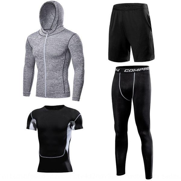 725rj autumn fitness men's four-piece quick-drying long sleeve outdoor sports four-piece set leggings set of 4 tights outdoor sports su, White;black
725rj autumn fitness men's four-piece quick-drying long sleeve outdoor sports four-piece set leggings set of 4 tights outdoor sports su, White;black