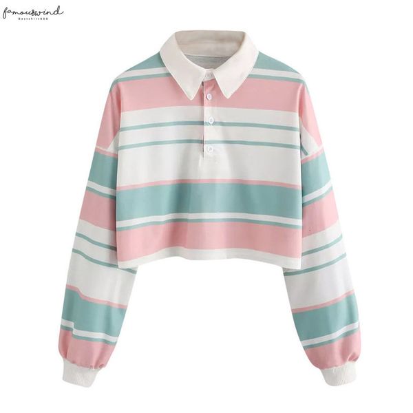 lapel neck autumn 2020 sweatshirts women crop striped long sleeve turn down collar and blouses harajuku kawaii sweatshirts, White
lapel neck autumn 2020 sweatshirts women crop striped long sleeve turn down collar and blouses harajuku kawaii sweatshirts, White