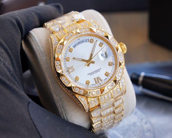 upgraded version v2 calendar automatic mechanical movement 41mm904l steel imported from south africa diamond man watch, Slivery;brown
upgraded version v2 calendar automatic mechanical movement 41mm904l steel imported from south africa diamond man watch, Slivery;brown