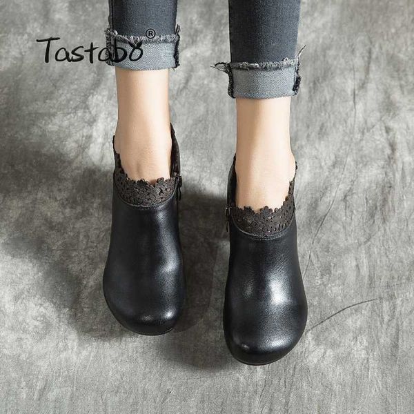 tastabo high heel women's boots black brown ladies shoes comfortable casual shoes handmade characteristic flower design
tastabo high heel women's boots black brown ladies shoes comfortable casual shoes handmade characteristic flower design