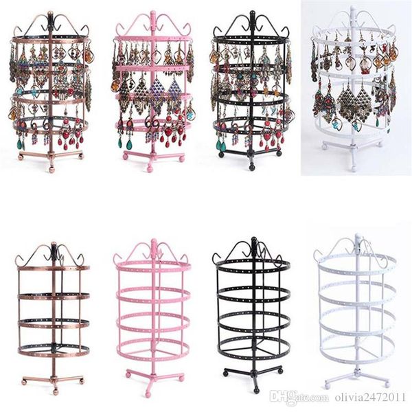 144 holes multifunctional earrings stud necklace jewelry display rack storage stand metal rotating display stand holder 4 colors, Black 
144 holes multifunctional earrings stud necklace jewelry display rack storage stand metal rotating display stand holder 4 colors, Black