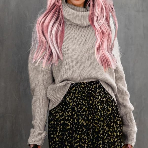 autumn winter women knitted turtleneck sweater backless pull femme knitwear vintage oversize pullovers tricot sweater, White;black
autumn winter women knitted turtleneck sweater backless pull femme knitwear vintage oversize pullovers tricot sweater, White;black