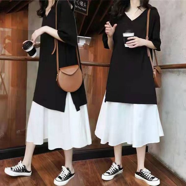 preppy style maternity summer dress plus size fashion pregnant women dress split black patchwork white pregnancy cotton dresses
preppy style maternity summer dress plus size fashion pregnant women dress split black patchwork white pregnancy cotton dresses