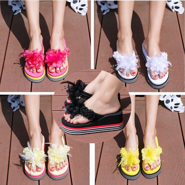 summer flip flops slippers new summer women flip flops fashion slope and thick sand beach slippers candy color wedges, Black
summer flip flops slippers new summer women flip flops fashion slope and thick sand beach slippers candy color wedges, Black