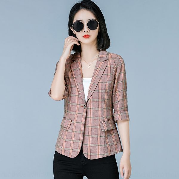 aw7vu 2020 autumn new large size women's clothing slimming temperament plaid short coat short coat slim seven-quarter sleeve profession, White;black
aw7vu 2020 autumn new large size women's clothing slimming temperament plaid short coat short coat slim seven-quarter sleeve profession, White;black
