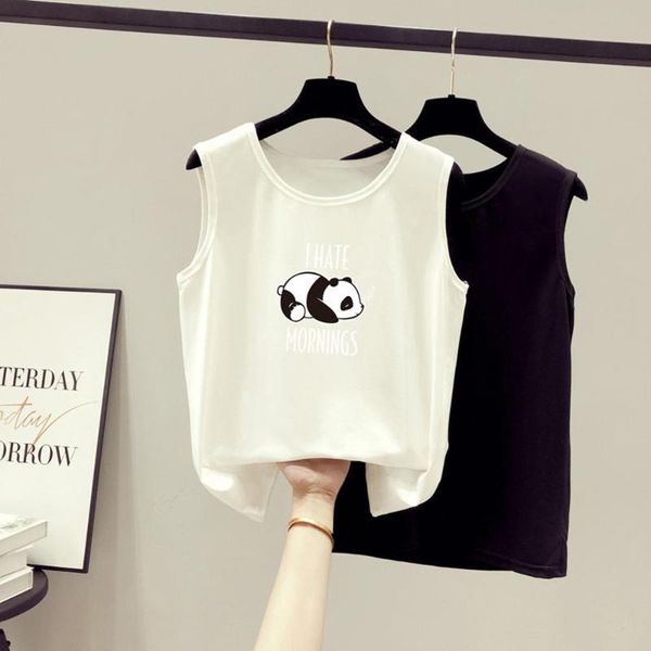 cartoon panda print tank for women summer sleeveless loose print vest casual vests of women tank, White
cartoon panda print tank for women summer sleeveless loose print vest casual vests of women tank, White