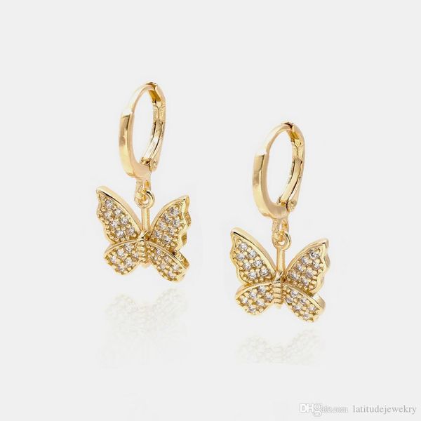 luxury designer jewelry women earrings butterfly diamond earrings copper with gold plated elegant heart charm earrings for girl fashion, Golden
luxury designer jewelry women earrings butterfly diamond earrings copper with gold plated elegant heart charm earrings for girl fashion, Golden