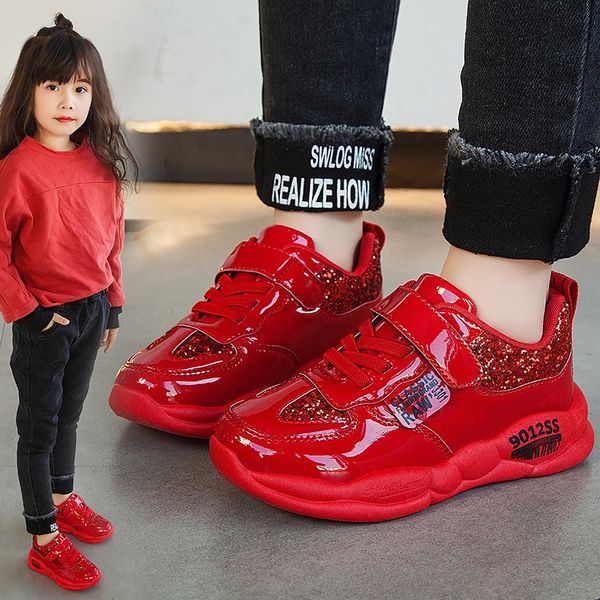 children's sequins red leather small sports sequins sports shoes medium children's fashionable casual shoes korean bright leather, Black
children's sequins red leather small sports sequins sports shoes medium children's fashionable casual shoes korean bright leather, Black