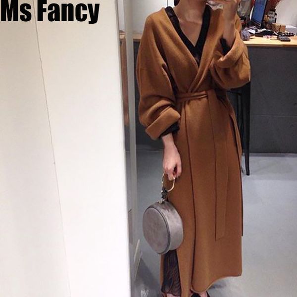 fall 2020 woman european sweaters lazy oaf long knitted cardigan lace-up loose sweater coat, White
fall 2020 woman european sweaters lazy oaf long knitted cardigan lace-up loose sweater coat, White