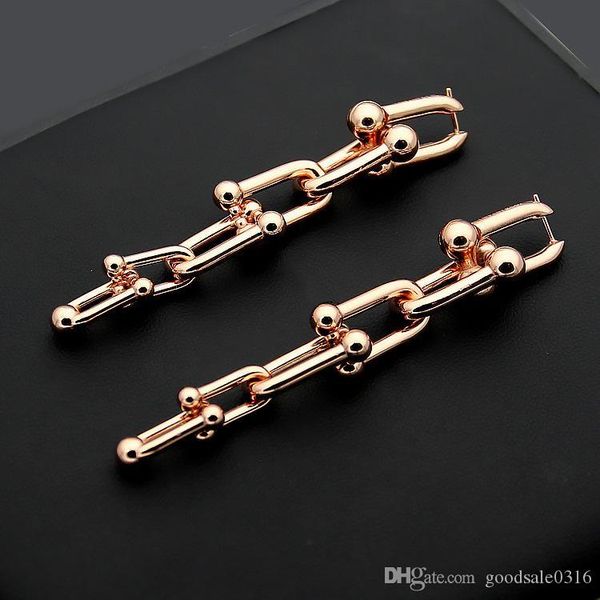 new u-shaped stainless steel earrings 18k gold rose silver long pendant earrings come with dust bag for couples gift, Golden;silver
new u-shaped stainless steel earrings 18k gold rose silver long pendant earrings come with dust bag for couples gift, Golden;silver