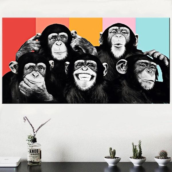 graffiti street art canvas oil paintings funny monkey posters and prints modern animals wall art pictures for kids room nursery decor
graffiti street art canvas oil paintings funny monkey posters and prints modern animals wall art pictures for kids room nursery decor