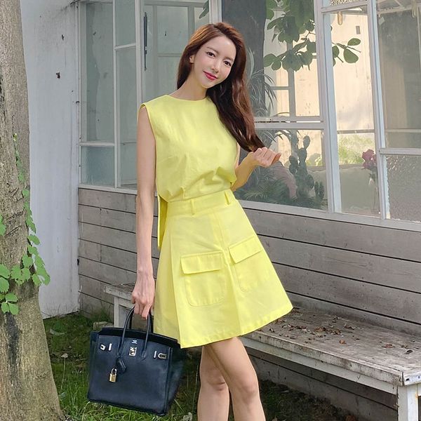 women fashion yellow pockets sleeveless shirt dress club summer 2020 simple brief style vestidos, Black;gray
women fashion yellow pockets sleeveless shirt dress club summer 2020 simple brief style vestidos, Black;gray