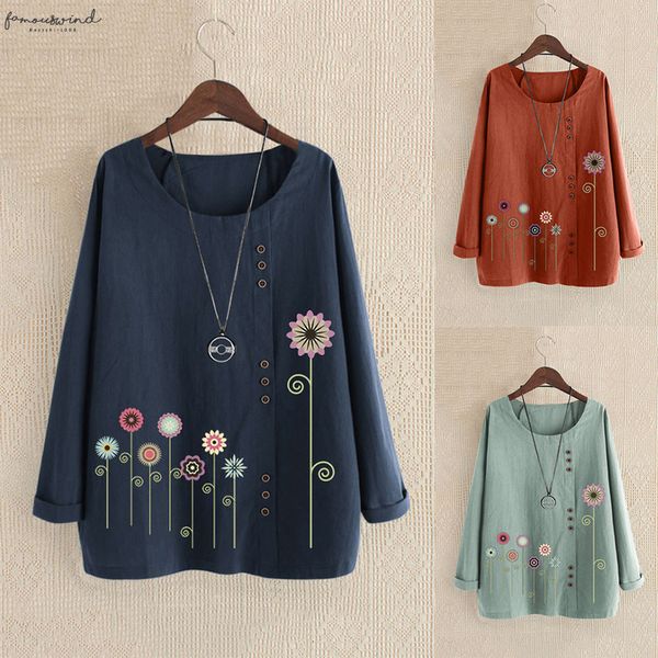 autumn blouse women casual plus size spring o neck print loose button long sleeve blouse winter ladies girls 730, White
autumn blouse women casual plus size spring o neck print loose button long sleeve blouse winter ladies girls 730, White