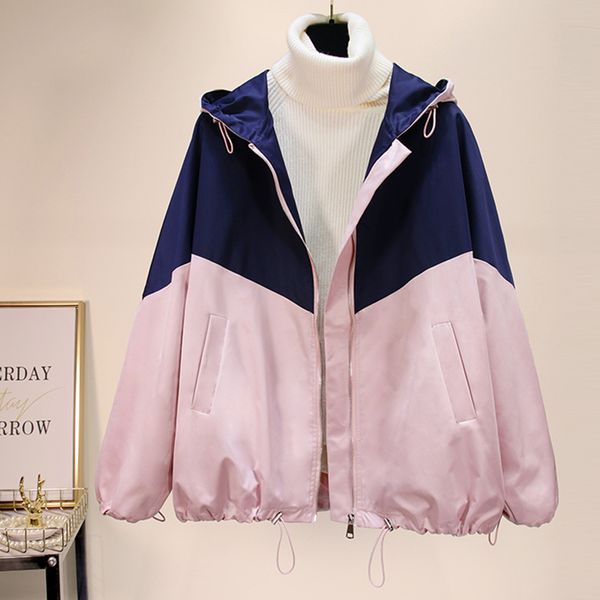 women's jackets harajuku women loose coats fashion hooded patchwork casual spring autumn female baseball fp1570, Black;brown
women's jackets harajuku women loose coats fashion hooded patchwork casual spring autumn female baseball fp1570, Black;brown
