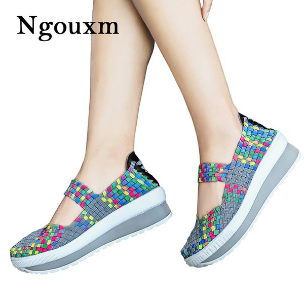 ngouxm summer women flat platform shoes woven elastic shoes female slip on sneakers nylon loafers ladies mocasines de mujer, Black 
ngouxm summer women flat platform shoes woven elastic shoes female slip on sneakers nylon loafers ladies mocasines de mujer, Black