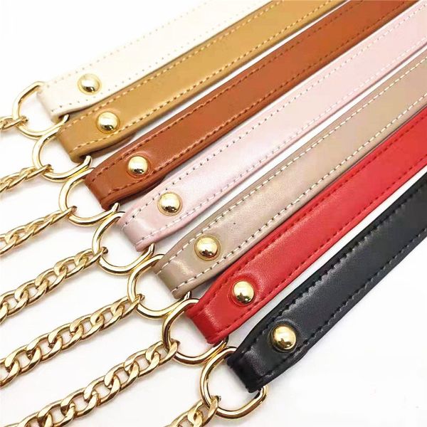 120cm pu leather gold metal chain shoulder bag strap buckle handle diy repalcement solid handbag bag accessories correa bolso, Black
120cm pu leather gold metal chain shoulder bag strap buckle handle diy repalcement solid handbag bag accessories correa bolso, Black