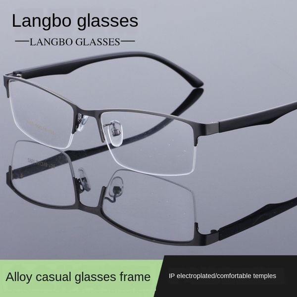 new metal myopia tr90 half- glasses frame men's myopia glasses frame 2552, Silver
new metal myopia tr90 half- glasses frame men's myopia glasses frame 2552, Silver