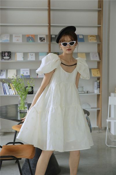 bubble sleeve women's summer 2020 new french loose design niche a- line dress short sleeve a- line dress, Black;gray
bubble sleeve women's summer 2020 new french loose design niche a- line dress short sleeve a- line dress, Black;gray