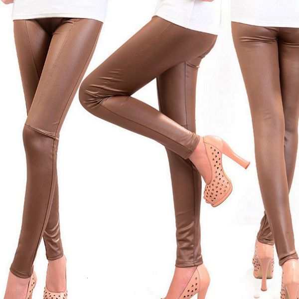pants stitching imitation leather panties nine points pencil pants high street ankle length solid black khaki mid brown pants
pants stitching imitation leather panties nine points pencil pants high street ankle length solid black khaki mid brown pants