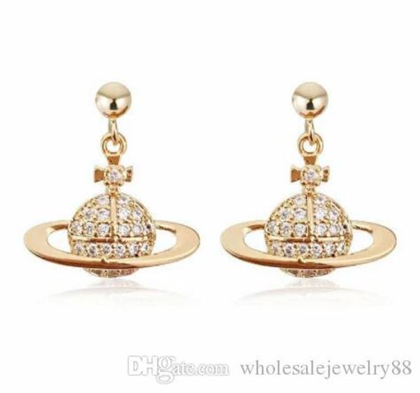 wholesale creative satellite dangle earrings 925 silver needle ear studs 14k gold crystal earring women wedding party jewelry gift, Gray 
wholesale creative satellite dangle earrings 925 silver needle ear studs 14k gold crystal earring women wedding party jewelry gift, Gray