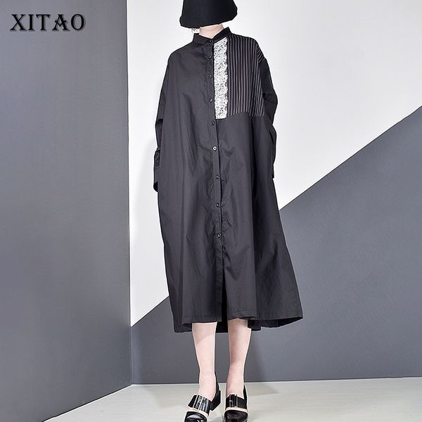 xitao tide plus size patchwork lace dress hit color women clothes 2020 autumn new stand color casual dress elegant zyq1934, Black;gray
xitao tide plus size patchwork lace dress hit color women clothes 2020 autumn new stand color casual dress elegant zyq1934, Black;gray