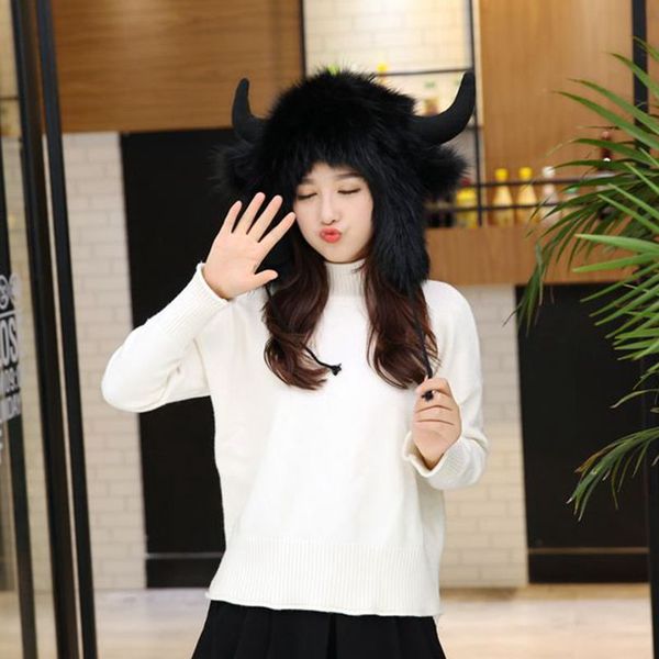 woman winter hat cap beanie warm faux fur hats for women cotton lace up knitted cap horn antlers goat, Blue;gray
woman winter hat cap beanie warm faux fur hats for women cotton lace up knitted cap horn antlers goat, Blue;gray