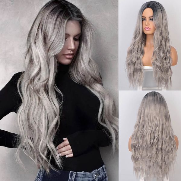 long wavy womens wig natural part side hair ombre synthetic wigs platinum/blonde/black wigs heat resistant for women
long wavy womens wig natural part side hair ombre synthetic wigs platinum/blonde/black wigs heat resistant for women