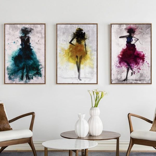 3 panels abstract elegant dancer watercolor canvas oil painting modern wall art pictures posters & prints living room wall decor
3 panels abstract elegant dancer watercolor canvas oil painting modern wall art pictures posters & prints living room wall decor