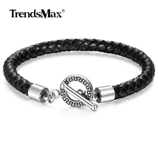 trendsmax unique 6mm genuine leather bracelet for men boys white black brown weaved leather rope toggle clasp male gift tbl005
trendsmax unique 6mm genuine leather bracelet for men boys white black brown weaved leather rope toggle clasp male gift tbl005