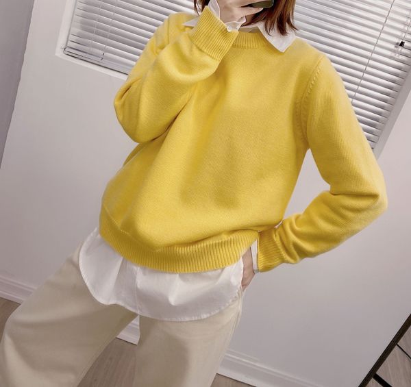 cos style knitted women's loose pullover sweater sweater round neck pullover cashmere style 2020 season new white wool top, White;black
cos style knitted women's loose pullover sweater sweater round neck pullover cashmere style 2020 season new white wool top, White;black