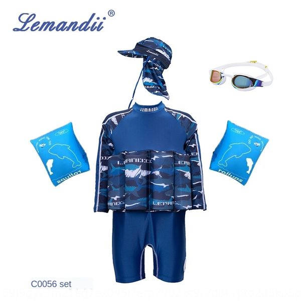 children's buoyancy sunscreen hat swimsuit long sleeve swimsuit armband plus sunscreen cap plus small frame swimming goggles, Black
children's buoyancy sunscreen hat swimsuit long sleeve swimsuit armband plus sunscreen cap plus small frame swimming goggles, Black