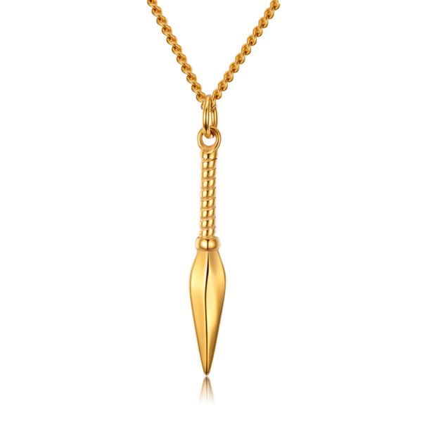 new fashion stainless steel spear pendant necklace men black long chain necklace collier trendy jewelry gift, Silver
new fashion stainless steel spear pendant necklace men black long chain necklace collier trendy jewelry gift, Silver